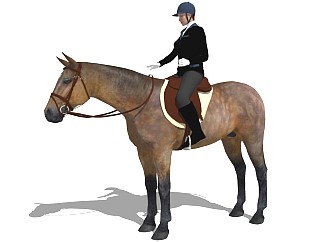 精细3D人物模型 (1)骑马人